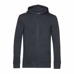 B&C Mens Organic Zipped Hoodie - 3XL, Asphalt