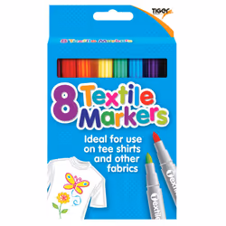 Tiger Textile Markers Set (Pack of 8)