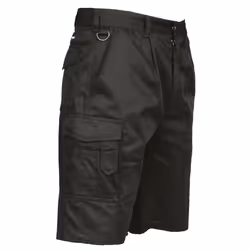 Portwest Mens Cargo Shorts - XXL, Black