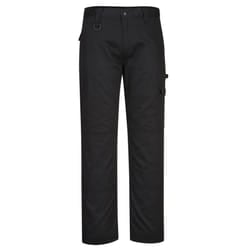 Portwest Mens Super Work Trousers - 38R, Black