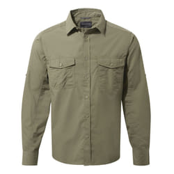 Craghoppers Mens Kiwi Long-Sleeved Shirt - 2XL, Pebble Grey