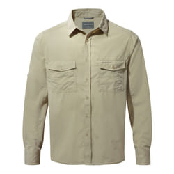 Craghoppers Mens Kiwi Long-Sleeved Shirt - XXL, Oatmeal Grey