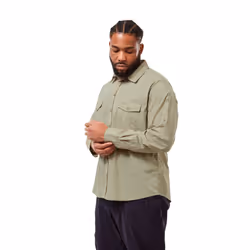 Craghoppers Mens Kiwi Long-Sleeved Shirt - XXL, Oatmeal Grey