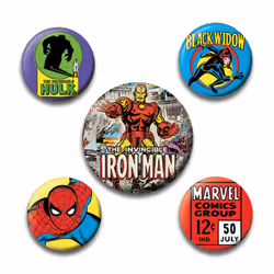 Marvel Iron Man Badge Set (Pack of 5)