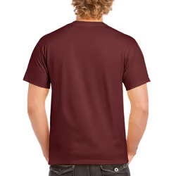 Gildan Mens Heavy Cotton Short Sleeve T-Shirt (Pack Of 5) - XL, Maroon