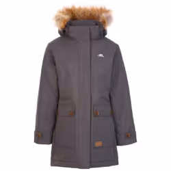 Trespass Girls Rhoda Waterproof Jacket - 3-4 Years, Dark Grey