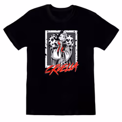 Disney Unisex Adult Cruella De Vil T-Shirt - M, Black