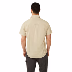 Craghoppers Mens Kiwi Short-Sleeved Shirt - L, Oatmeal Grey