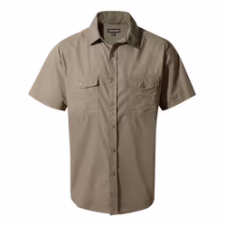 Craghoppers Mens Kiwi Short-Sleeved Shirt - S, Pebble Grey