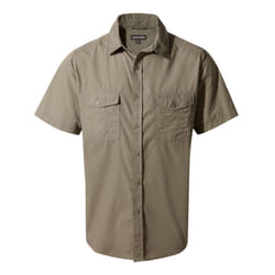 Craghoppers Mens Kiwi Short-Sleeved Shirt - L, Pebble Grey
