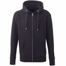 Anthem Mens Organic Full Zip Hoodie - L, Black