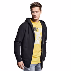 Anthem Mens Organic Full Zip Hoodie - L, Black