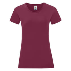 Fruit of the Loom Womens/Ladies Iconic T-Shirt - XS, Burgundy