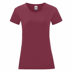 Fruit of the Loom Womens/Ladies Iconic T-Shirt - S, Burgundy