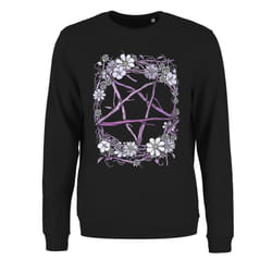 Grindstore Womens/Ladies Pagan Pentagram Sweatshirt - XL, Black/Lilac