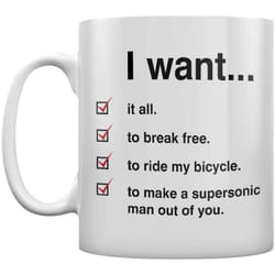 Queen I Want Check List Mug
