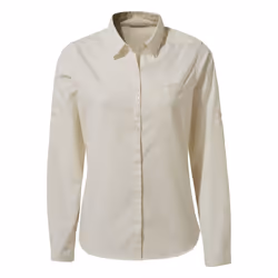 Craghoppers Womens/Ladies Kiwi II Long-Sleeved Shirt - 20 UK, Sea Salt White
