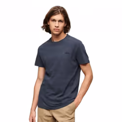 Superdry Vintage Logo Embroidered Tee - Dark Indigo Blue Marl