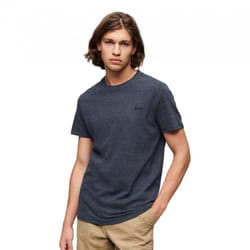 Superdry Vintage Logo Embroidered Tee - Dark Indigo Blue Marl