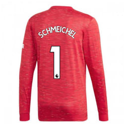 2020-2021 Man Utd Adidas Home Long Sleeve Shirt (SCHMEICHEL 1) - M