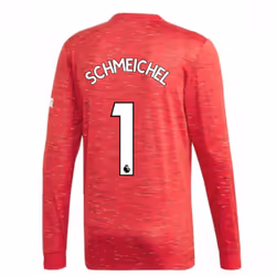 2020-2021 Man Utd Adidas Home Long Sleeve Shirt (SCHMEICHEL 1) - 3XL