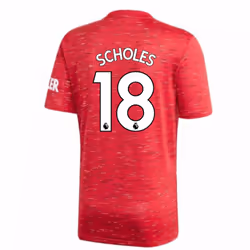 2020-2021 Man Utd Adidas Home Football Shirt (SCHOLES 18) - XL