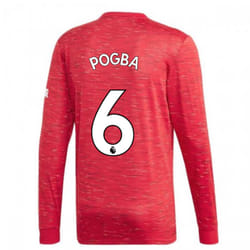 2020-2021 Man Utd Adidas Home Long Sleeve Shirt (POGBA 6) - 3XL