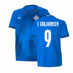2021-2022 Iceland Home Shirt (E Gudjohnsen 9) - XXL