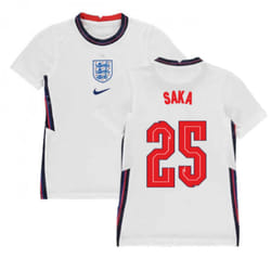 2020-2021 England Home Nike Football Shirt (Kids) (Saka 25) - MB