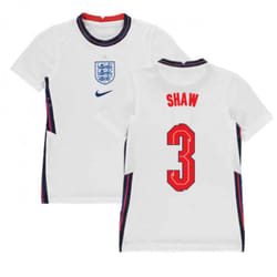 2020-2021 England Home Nike Football Shirt (Kids) (Shaw 3) - MB