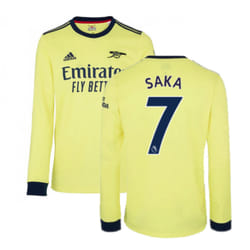 Arsenal 2021-2022 Long Sleeve Away Shirt (SAKA 7) - XS
