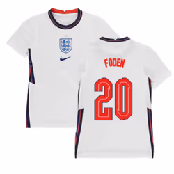 2020-2021 England Home Nike Football Shirt (Kids) (Foden 20) - MB