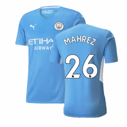 2021-2022 Man City Authentic Home Shirt (MAHREZ 26) - XXL