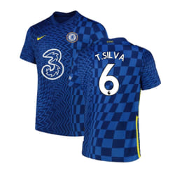 2021-2022 Chelsea Home Shirt (Kids) (T.SILVA 6) - SB