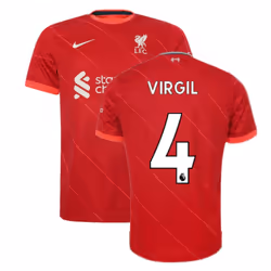 Liverpool 2021-2022 Home Shirt (Kids) (VIRGIL 4) - SB