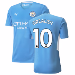 2021-2022 Man City Authentic Home Shirt (GREALISH 10) - XXL