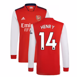 Arsenal 2021-2022 Long Sleeve Home Shirt (HENRY 14) - XS