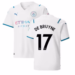 2021-2022 Man City Away Shirt (Kids) (DE BRUYNE 17) - SB