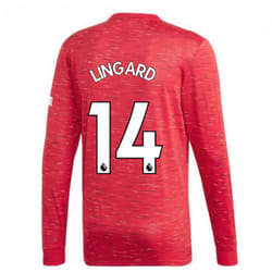 2020-2021 Man Utd Adidas Home Long Sleeve Shirt (LINGARD 14) - M