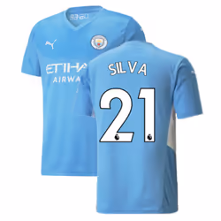 2021-2022 Man City Home Shirt (SILVA 21) - XXL