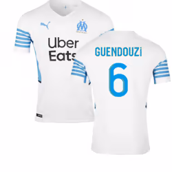 2021-2022 Marseille Authentic Home Shirt (GUENDOUZI 6) - L