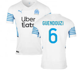 2021-2022 Marseille Authentic Home Shirt (GUENDOUZI 6) - L