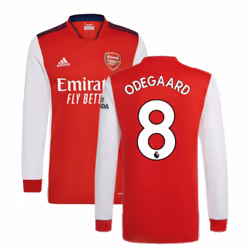 Arsenal 2021-2022 Long Sleeve Home Shirt (ODEGAARD 8) - M