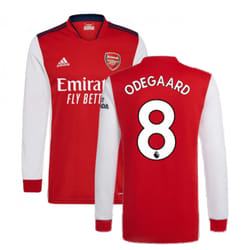 Arsenal 2021-2022 Long Sleeve Home Shirt (ODEGAARD 8) - M