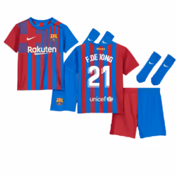 2021-2022 Barcelona Vapor Match Home Shirt (F.DE JONG 21) - M