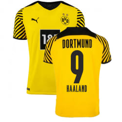 2021-2022 Borussia Dortmund Authentic Home Shirt (HAALAND 9) - L