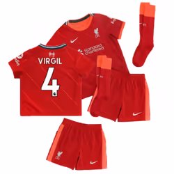 Liverpool 2021-2022 Home Little Boys Mini Kit (VIRGIL 4) - LB