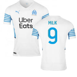 2021-2022 Marseille Authentic Home Shirt (MILIK 9) - L