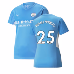 2021-2022 Man City Womens Home Shirt (FERNANDINHO 25) - M