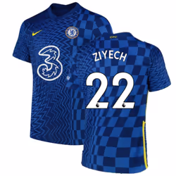 2021-2022 Chelsea Home Shirt (Kids) (ZIYECH 22) - SB
